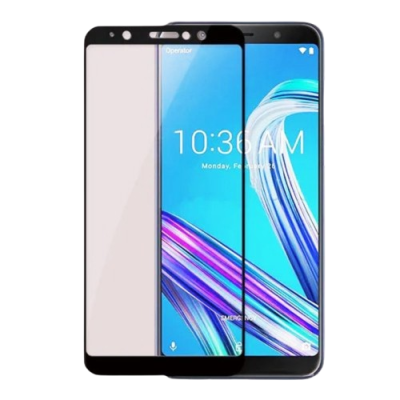 Smartphone com película protetora de vidro temperado preto