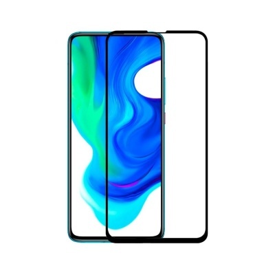 Telemóvel com vidro temperado protector de ecrã preto.