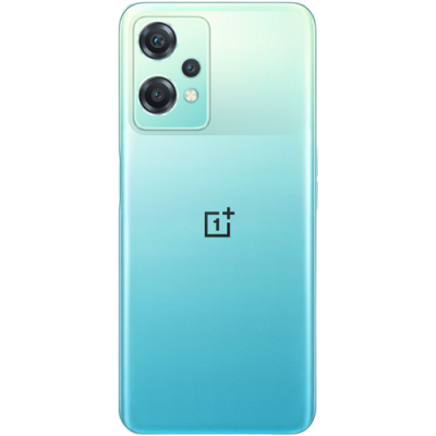 Smartphone OnePlus gradiente azul com câmera dupla