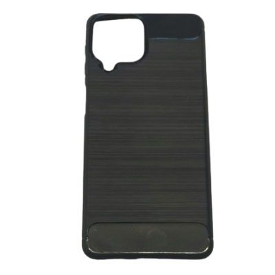 Capa de telemóvel preta texturizada com recortes para câmaras