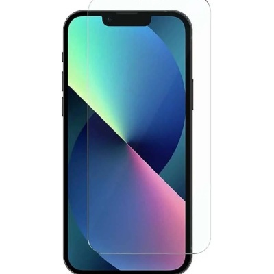 smartphone preto com película protetora transparente