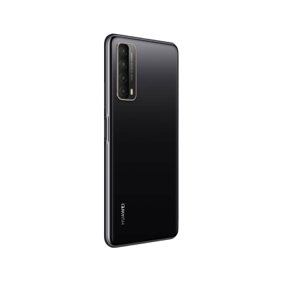 Smartphone Huawei preto com câmara traseira quádrupla e acabamento brilhante