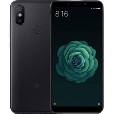 Smartphone preto Xiaomi com ecrã e câmara dupla traseira