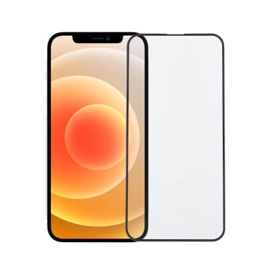 Smartphone com fundo colorido e protetor de ecrã transparente