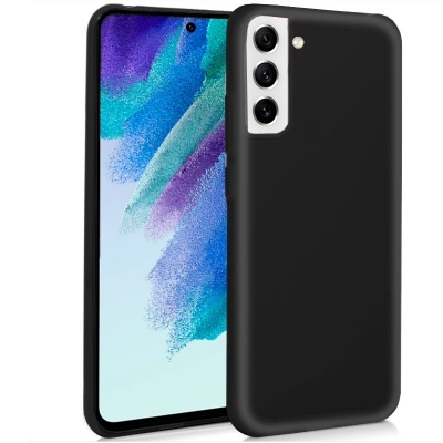 Smartphone com capa preta fosca e ecrã colorido