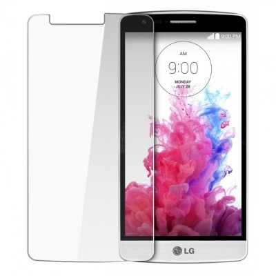 Smartphone LG branco com proteção de ecrã transparente