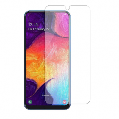 Smartphone com vidro protetor transparente sobre o ecrã