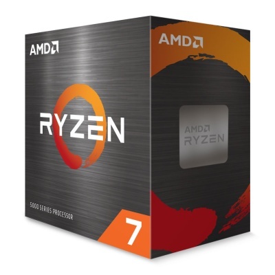 Caixa de processador AMD Ryzen 7 5000 Series com janela transparente