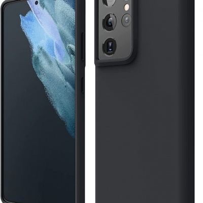 Smartphone moderno com capa preta e múltiplas lentes na câmera