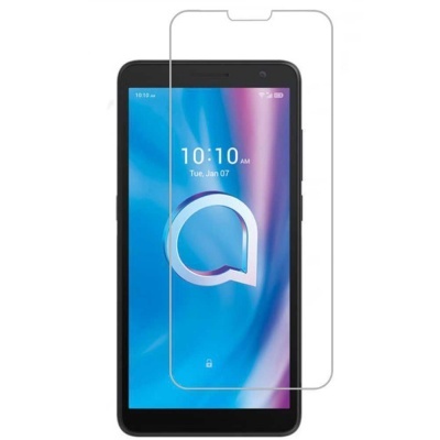 Smartphone preto com protetor de ecrã transparente