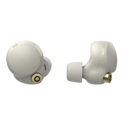 Auriculares verdadeiramente sem fios Sony bege com detalhes dourados