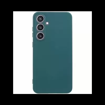 Capa protetora verde para smartphone com recortes para câmaras e flash