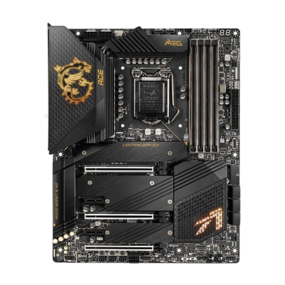 Placa-mãe MSI MEG Z690 UNIFY-X DDR5 preta com detalhes dourados e texto