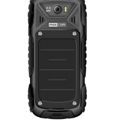 Telemóvel robusto preto maxcom, câmara 2.0 MP, flash, painel traseiro texturizado