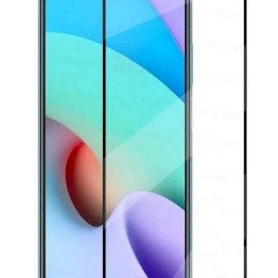 Smartphone com protetor de ecrã transparente com borda preta.