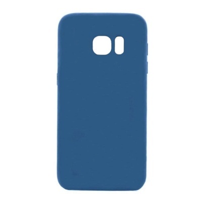 Capa azul para smartphone em silicone com recortes para câmara e botões