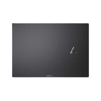 Computador portátil ASUS Zenbook cinza escuro com logótipo e símbolo metálico