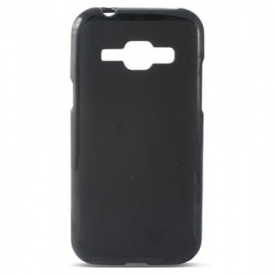 Capa preta para telemóvel em plástico rígido com recortes para câmara e botões