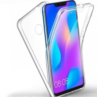 Smartphone com duas capas protetoras transparentes