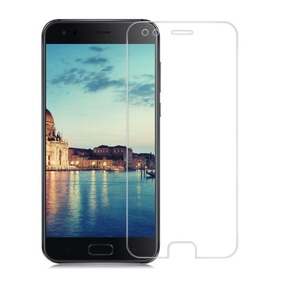 Smartphone preto com película protetora transparente