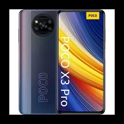 Smartphone POCO X3 Pro azul com ecrã colorido e câmara traseira circular