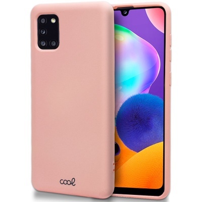 Smartphone com capa protetora rosa e ecrã colorido