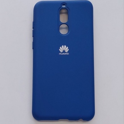 Capa de telemóvel azul Huawei com recortes para câmara e botões