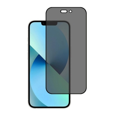 Smartphone com protector de ecrã cinzento translúcido