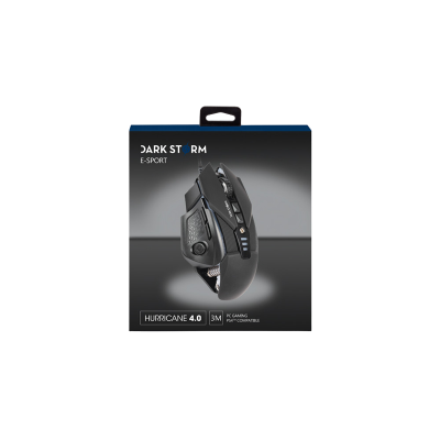 Caixa de rato Dark Storm e-sport Hurricane 4.0 preto e azul