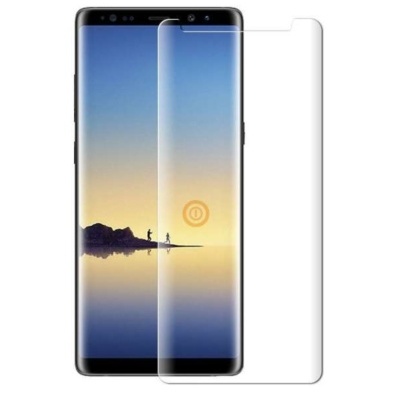 Smartphone preto com película protetora transparente na frente