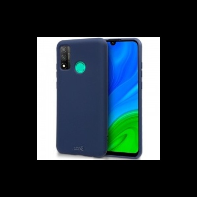 Smartphone com capa azul escura e ecrã colorido brilhante