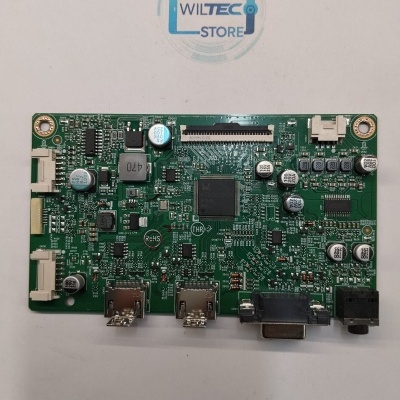 Placa eletrónica verde com circuito e logo WILTEC STORE