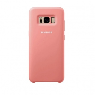 Capa rosa para smartphone Samsung com logotipo branco