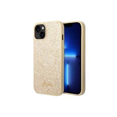 Capa dourada com glitter para smartphone com logótipo Guess