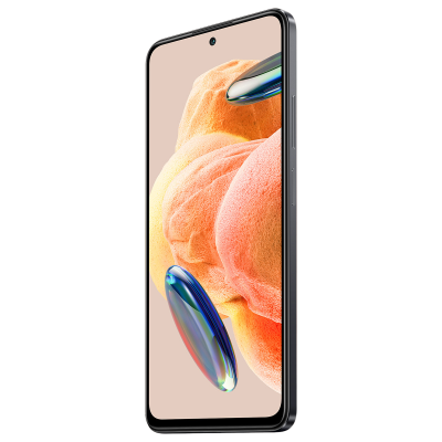 Smartphone preto com ecrã colorido e câmara frontal centralizada