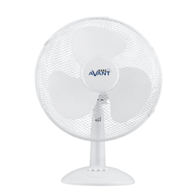 Ventoinha de mesa branca com marca AVANT