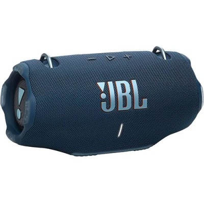 Coluna de som JBL azul escuro portátil com textura em malha