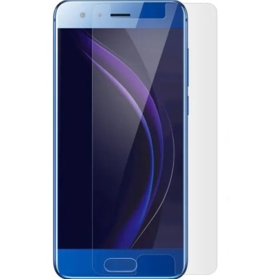 Smartphone azul com película protetora transparente