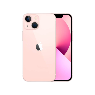 Smartphone Apple iPhone cor rosa com câmaras traseiras e ecrã colorido frontal