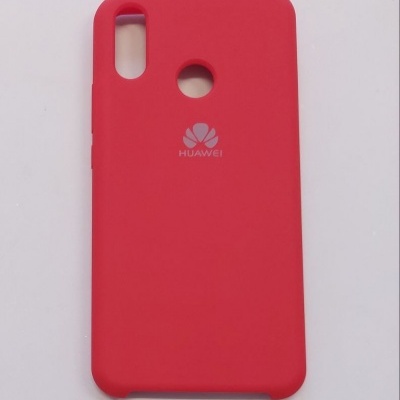 Capa de silicone vermelha para smartphone Huawei com logotipo