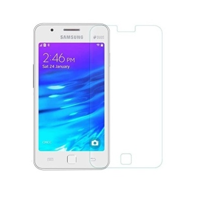 Smartphone Samsung branco com protetor de ecrã transparente