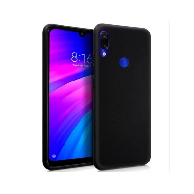 Smartphone com capa preta e ecrã colorido mostrando hora e data