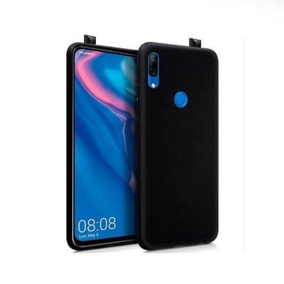Smartphone Huawei preto com ecrã digital colorido e carcaça com sensor azul