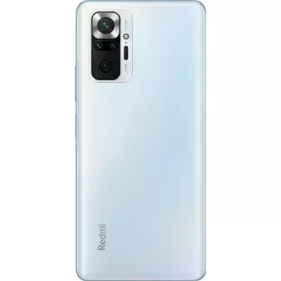 Smartphone Redmi prateado com três câmaras traseiras e flash LED