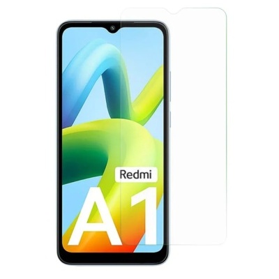 Smartphone Redmi A1 com protetor de ecrã transparente