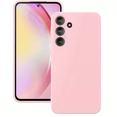 Smartphone rosa com ecrã grande e tripla câmara vertical