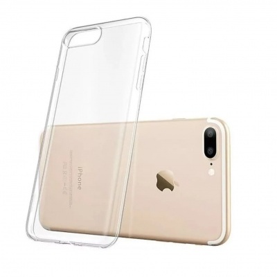 Capa protetora transparente para iPhone dourado