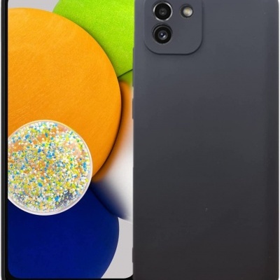 Smartphone com ecrã colorido e parte traseira cinza escuro com duas câmaras