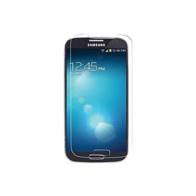 Smartphone Samsung preto com ecrã azul e botão físico oval prateado