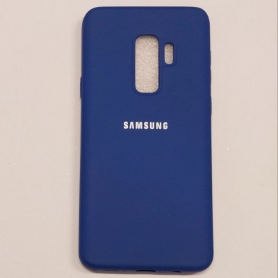 Capa azul para telemóvel Samsung em silicone com recortes para câmara